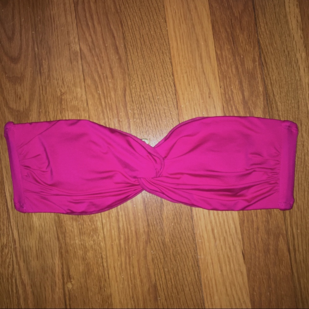 Fuschia Bandeau Bikini Top
